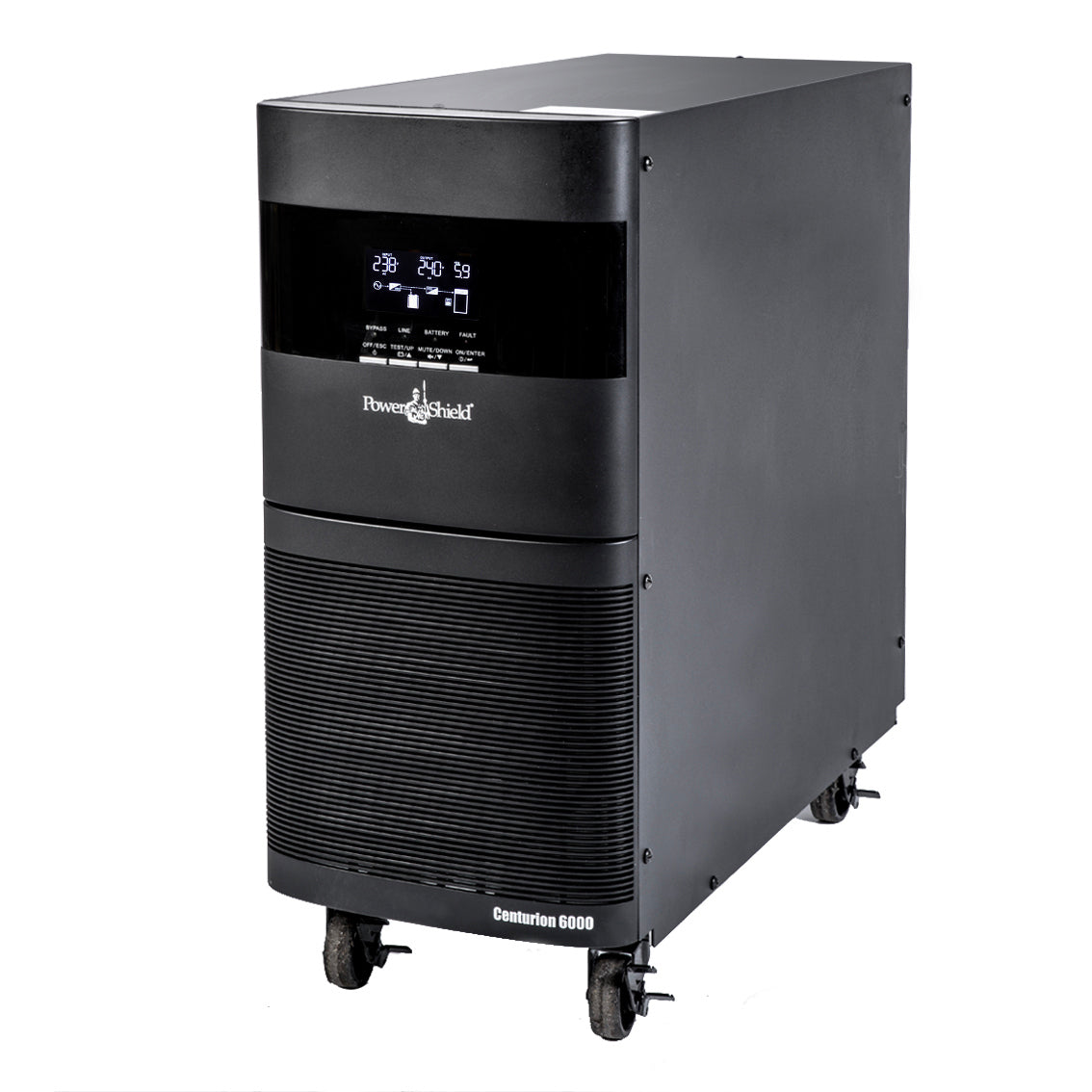 PowerShield Centurion Tower UPS 6000VA/6000W, Hard wired terminal input / outputt, 10A, C13  x 2, hot-swappable batteries, 2-year warranty PowerShield Centurion Tower UPS 6000VA/6000W, Hard wired terminal input / outputt, 10A, C13  x 2, hot-swappable batteries, 2-year warranty